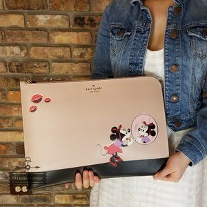 AUTHENTIC MINNIE Mouse Universal Laptop Sleeve Kate Spade BEIGE black